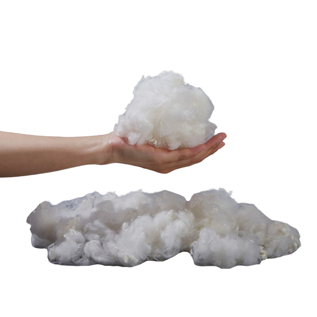 Filling Fiber Solid White Color Polyester Staple Fiber for Needle Punched Nonwoven Polyester Fiber