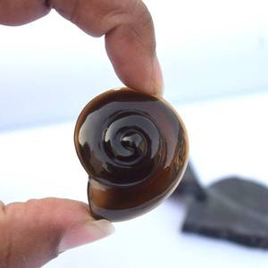 Tự nhiên màu đen onyx đá vỏ ốc xà cừ khắc đá quý hạt Đối với trang sức mặt dây chuyền làm khoan lỏng vỏ biển chạm khắc 25 mét số lượng lớn - Product Image 3