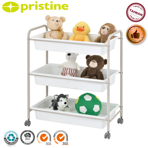 Taiwan Home <b>Storage</b> <b>Furniture</b> Manufacturer Household Small Middle Big 3-drawer DIY <b>Toy</b> <b>Storage</b> Organizer Plastic Box With Wheels - Product Image 2