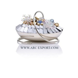 Support et plateau en métal poli doré à 2 niveaux pour décoration de table de mariage et événement Dessert et plateau de service au chocolat - Product Image 4