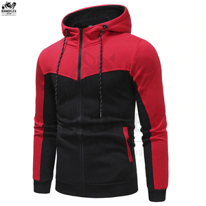 Sweat à capuche d'entraînement à fermeture éclair complète Sweat à capuche d'entraînement à fermeture éclair en coton mélangé de haute qualité Sweat à capuche d'entraînement unisexe à fermeture éclair - Product Image 2