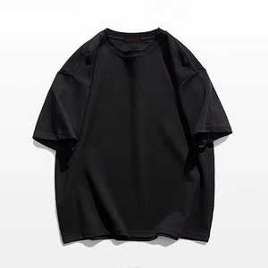 Camiseta de Manga Corta con Cuello Redondo Blanca para Hombre, Talla Grande, 100% Algodón, Informal, Transpirable, Bordada, de Punto Jersey, Color Sólido - Product Image 4