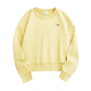 Sweat-shirt court au toucher doux, sensation légère pour un usage quotidien, sweat-shirt court avec tissu respirant - Product Image 2