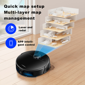 Liectroux M70pro Lidar Robot Hút Chân Không Lau-Tự Làm Rỗng 6.5kpa Hút Đa Tầng Lập Bản Đồ Thảm Tăng 3L Dustbag Ứng Dụng Điều Khiển - Product Image 2
