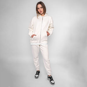 Sudadera con Capucha y Cremallera para Mujer, Diseño Cuadrado, Deportiva, Transpirable, con Decoración de Cristal, para Invierno, Personalizable OEM - Product Image 5