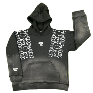 Streetwear Hoodies surdimensionnés délavés Vintage Logo brodé personnalisé Sweats à capuche vieillis lourds Logo personnalisé - Product Image 4