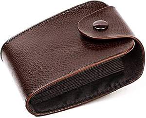 Cartera con tarjetero de cuero genuino para hombre-Carteras con bloqueo RFID de bolsillo minimalista delgado para hombre y mujer (negro) - Product Image 6