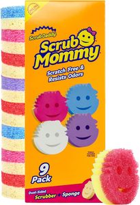 Esponjas de Cocina Scrub Daddy Scrub Mommy, Paquete de 9, Esponja de Doble Cara para Lavar Platos, Multicolor, Resistente a Manchas y Olores - Product Image 4