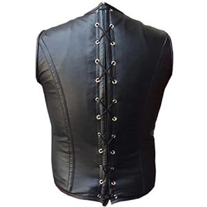 Cómodo transpirable invierno cálido hombres Chaleco de cuero precio al por mayor único nuevo diseño Chaleco de cuero para la venta en línea - Product Image 3