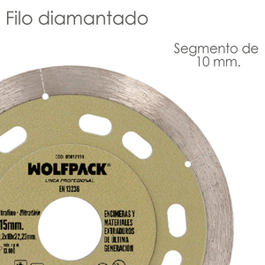 Disco diamantato Ø/ 115 mm. Materiali di Ultima Generazione. Segmento da 10 mm. - Product Image 3