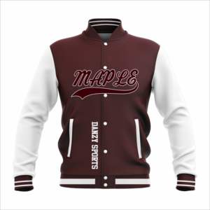 High Quality Men's Varsity Letterman <b>Jacket</b> with Custom Logo Embroidery Stand Collar Front Leather <b>Patchwork</b>-Streetwear Style - Product Image 1