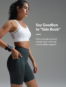 Women sports bra made for gym and running with soft breathable stretch <b>fabric</b> offering high support - Product Image 2