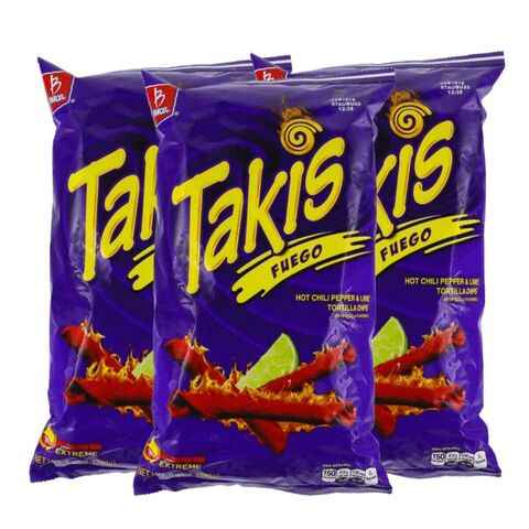 Pure Takis Fuego Chips Tortilla Flavor Chili Pepper Lemon Extreme