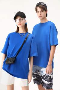 Directo de fábrica Color sólido 100% algodón camiseta de mujer con logotipo bordado al por mayor y personalizado camiseta para hombres - Product Image 3