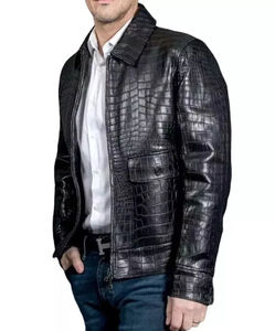 Chaqueta de Moda Urbana de Invierno para Hombre, Personalizada al por Mayor, de Cuero Genuino de Oveja y Piel de Vaca, Fabricación OEM - Product Image 5