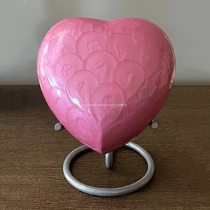 โกศบรรจุอัฐิรูปหัวใจ ขนาดกลาง สีมุก ทำด้วยมือ ทันสมัย เป็นมิตรกับสิ่งแวดล้อม ทนทาน ทำจากอะลูมิเนียม พร้อมฐาน สำหรับผู้ใหญ่ - Product Image 6