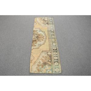 1.8x5.6 ft Turkish Vintage <b>Rug</b>, <b>Runner</b> <b>Rug</b>, Brown Floral <b>Rug</b> - Product Image 1