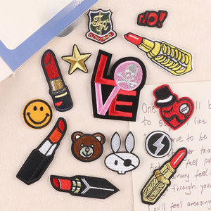 embroidery patches for backpacks embroidery patch for jackets embroidery patch for hats <b>Lipstick</b> Love Star mens or womens - Product Image 1