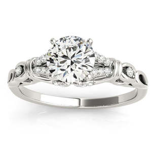Ensemble de mariage de style antique en diamant Or blanc 14 carats (0,18 ct) Ensembles de bijoux fins élégants pour les mariées - Product Image 1