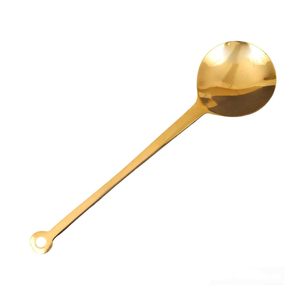 Ensemble de 3 ustensiles de cuisine en laiton pour la cuisson et le service, louche (spatule Karacrner (Palta) en laiton doré - Product Image 4
