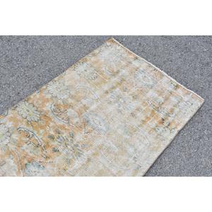 พรมวินเทจขนาด 2.7x8.9 ฟุต พรมลายทางสไตล์ตุรกี พรมลายต้นไม้และพืชสีน้ำตาลส้ม - Product Image 5
