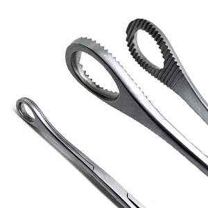 Pinzas para Esponjas Foerster de 9.5 Pulgadas Rectas con Mordazas Serradas, Anillo Quirúrgico para Sujetar Esponjas y Tejidos, CE OEM, Acero Inoxidable - Product Image 3