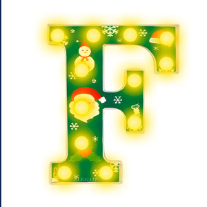 Luce LED a Forma di Lettera F per Decorazioni Natalizie Festive - Product Image 1