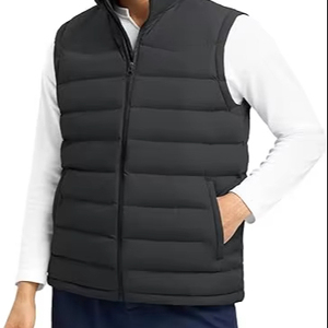 Venta Directa de Fábrica, Chaleco Acolchado con Cierre y Cuello en V, Personalizable, Transpirable, de Alta Calidad, para Hombre, Invierno, Casual - Product Image 1