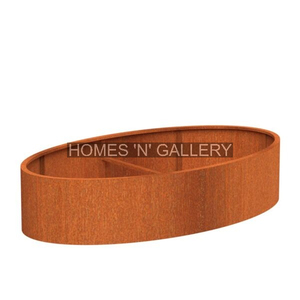 Macetas rectangulares Corten, maceta de acero resistente a la intemperie para paisajismo, productos de metal Premium - Product Image 1
