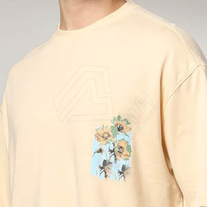 Camisetas extragrandes de algodón 240 Gsm de calidad superior del fabricante, ropa de calle, camisetas extragrandes 240 Gsm lisas en blanco para hombre - Product Image 6