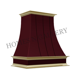 Hotte de cuisine murale en acier inoxydable, style antique et moderne, faite à la main et personnalisée, avec rivets à sangle, pour îlot de cuisine - Product Image 3