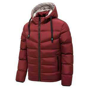 New Ultra <b>Warm</b> Lightweight High Street Men's Quilted <b>Waterproof</b> Windproof Puffer <b>Jacket</b> with Hooded Zipper Closure - Product Image 4