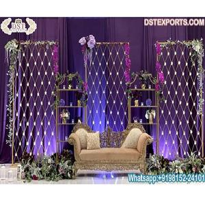 ฉากหลังงานแต่งงานโลหะสวยงาม ผนังเทียนตกแต่งงานแต่งงาน แผงฉากหลังงานแต่งงานขายส่ง ฉากหลังงานแต่งงานคอนเนคติวัต - Product Image 1