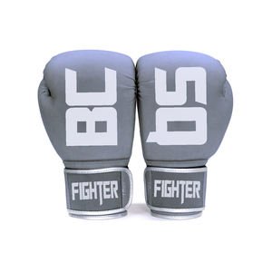 Guantes de boxeo de PU con logotipo personalizado de alta calidad Muay Thai Kick Boxing Guantes Punzonado MMA Entrenamiento Azul y cuero mate Profesional - Product Image 5