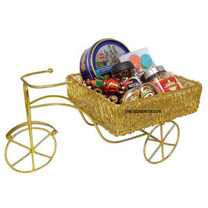 ขายส่งตะกร้าของขวัญงานแต่งงาน ดีไซน์เก๋ ทันสมัย ทำจากลวดโลหะคุณภาพพรีเมียม ชุบทองเกรดสูง - Product Image 1