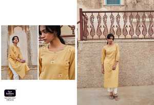 Tenue indienne élégante meilleur tissu vêtements ethniques Kurti en coton pur lin avec fabricant de travaux imprimés numériques d'Inde - Product Image 5