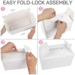 Eco-Friendly DIY <b>White</b> <b>Cardboard</b> Craft <b>Box</b> Packaging Custom Picnic Party Birthday Gift Sandwich <b>Box</b> Wholesale Price - Product Image 6