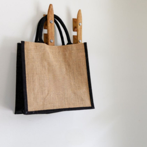 OrganicSack Jute <b>Tote</b> <b>Bag</b> Natural Biodegradable Eco-friendly Reusable Shopping <b>Bag</b> Fashionable <b>Vintage</b> Bohemian for Retail - Product Image 2