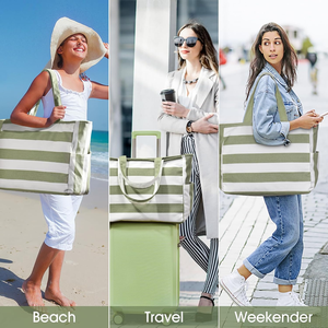 Bolsa <span class=keywords><strong>de</strong></span> Playa Plegable Impermeable Grande Personalizada para Mujer, Bolsa <span class=keywords><strong>de</strong></span> Malla para Natación, Bolsa <span class=keywords><strong>de</strong></span> Compras con Cierre para Viajes y Vacaciones - Product Image 6