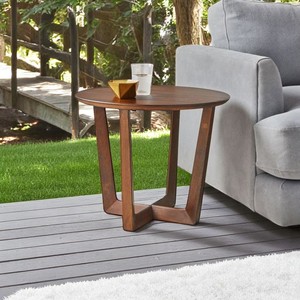 Elegante mesa auxiliar de madera de teca Acabado Premium Se adapta a esquinas o espacios estrechos Fácil de limpiar para la Oficina Dormitorio Sala de estar - Product Image 4