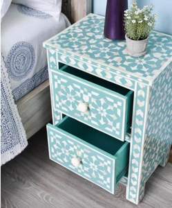 Tiroirs de rangement en bois incrustés d'os faits à la main pour la décoration intérieure commode avec tiroirs pour le salon - Product Image 6