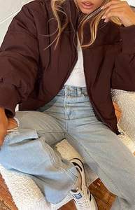 Doudoune fantaisie pour femme avec col haut-Manteau matelassé à fermeture éclair sur le devant, vêtements d'extérieur rembourrés chauds pour l'hiver - Product Image 5