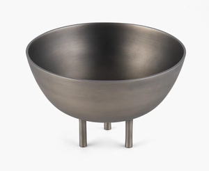 Bol à fruits décoratif en aluminium couleur or et noir pour la maison, le restaurant et l'hôtel avec pieds - Product Image 4