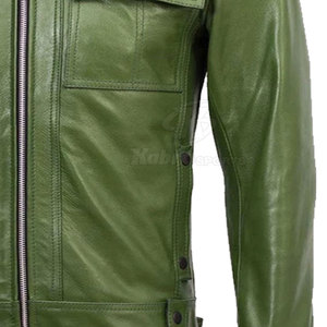 Venta caliente Hombres Ropa Chaqueta de cuero Nueva moda Hombres Chaqueta de cuero a prueba de viento - Product Image 6