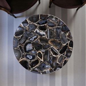 Mesa de Centro de Ágata Negra con Aspecto Adorable, Mesa Auxiliar para Sofá, Decoración de Oficina y Jardín - Product Image 3