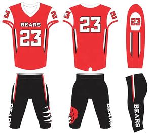 Uniformes de Fútbol Americano Personalizados de Alta Calidad, 100% Poliéster, Secado Rápido, Transpirables, Mangas Cortas, Sólidos, Anti-UV - Product Image 2