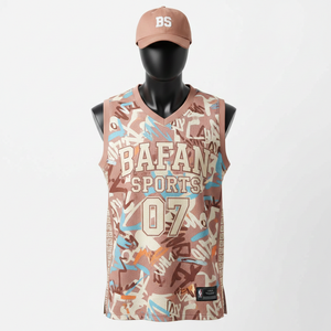 Camiseta de Baloncesto para Hombre, 180 GSM, Malla Deportiva Premium de Poliéster, Tacto Suave, Color Marrón Bronceado, Sublimación Gráfica, Logotipo Personalizado - Product Image 6