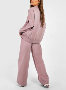 Survêtement à fermeture éclair de haute qualité pour femmesSweat à capuche et pantalon de survêtement avec broderie personnalisée 100% coton Ensemble 2 pièces pour femmes - Product Image 5