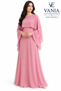 Textured Knit Vintage Abaya Overlay Long Sleeve Floor Length Spring Summer <b>Wedding</b> Muslim <b>Dress</b> Modest Wear <b>Plus</b> <b>Size</b> - Product Image 2