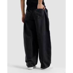 Pantalon en jean simple et tendance, style skater, coupe large - Product Image 4